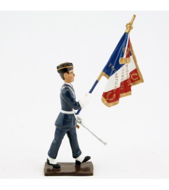 Porte-drapeau du Prytanée National Militaire de la Flèche au défilé