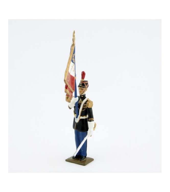 porte-drapeau de la Garde Républicaine au fixe