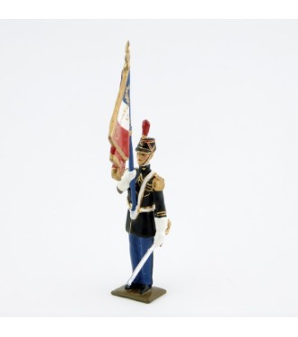porte-drapeau de la Garde Républicaine au fixe