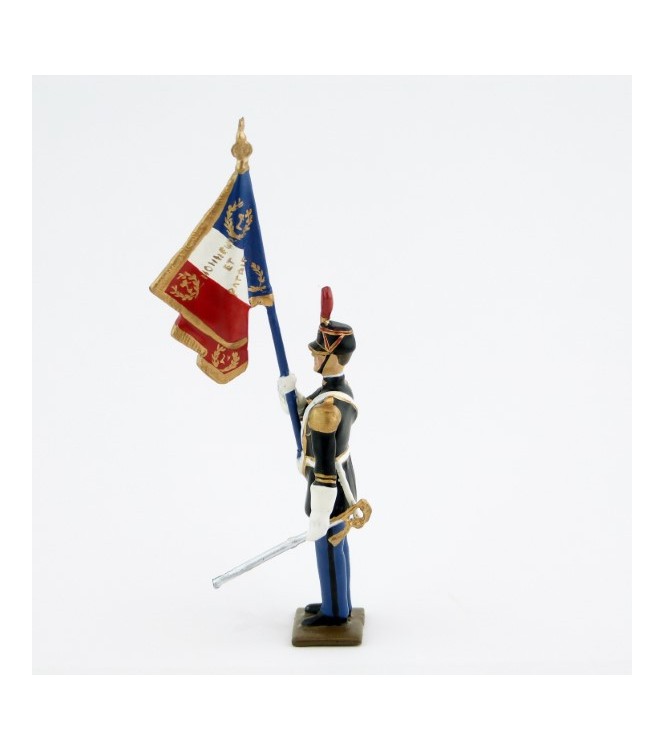 porte-drapeau de la Garde Républicaine au fixe