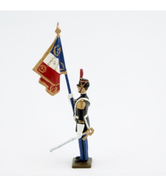 porte-drapeau de la Garde Républicaine au fixe