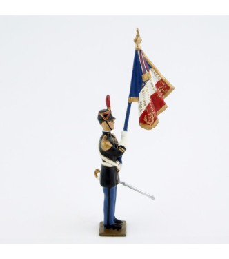 porte-drapeau de la Garde Républicaine au fixe