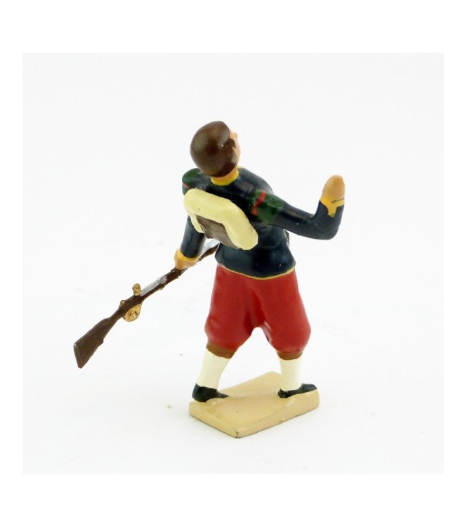 Légionnaire tombant en arrière, tête nue