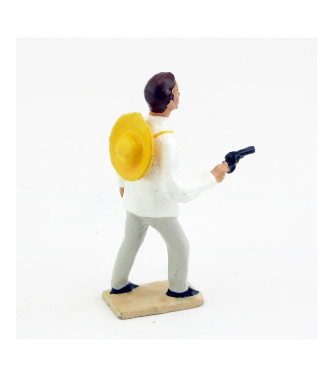 Mexicain chapeau dans le dos, avec revolver