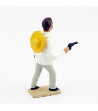 Mexicain chapeau dans le dos, avec revolver
