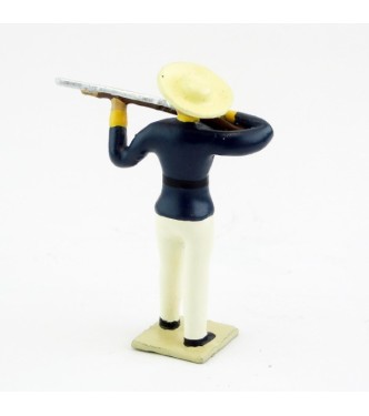 Mexicain, fusil en joue, sombrero paille