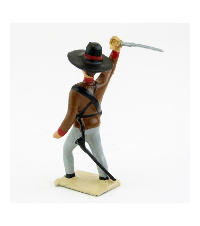 Mexicain avec sombrero, sabre en l'air