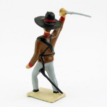 Mexicain avec sombrero, sabre en l'air