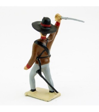 Mexicain avec sombrero, sabre en l'air
