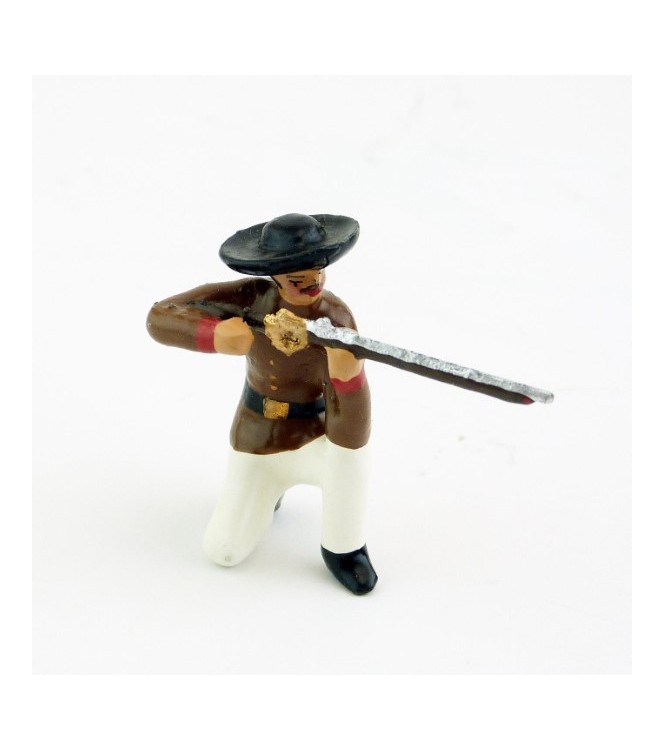 Mexicain à genou, fusil en joue