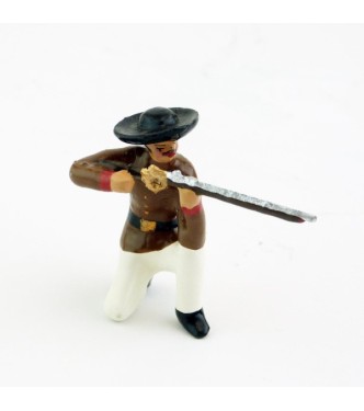 Mexicain à genou, fusil en joue