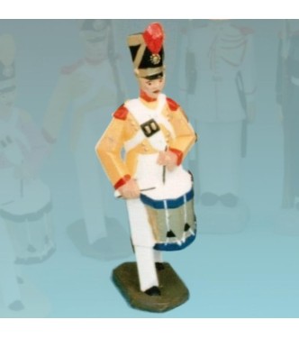Tambour des voltigeurs, tenue jaune (grande taille, h. 14 cm)