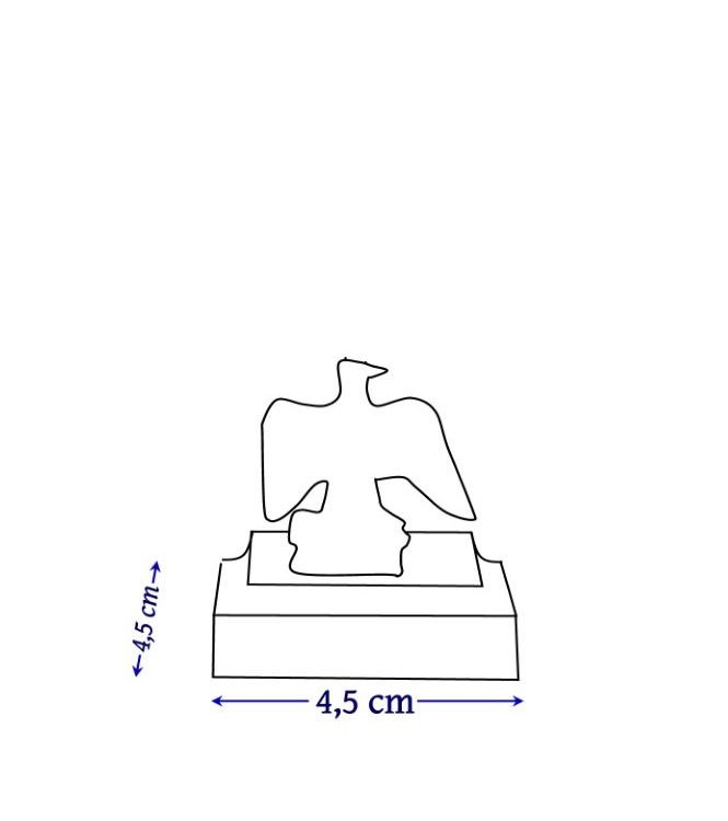 Aigle doré seul sur socle bois