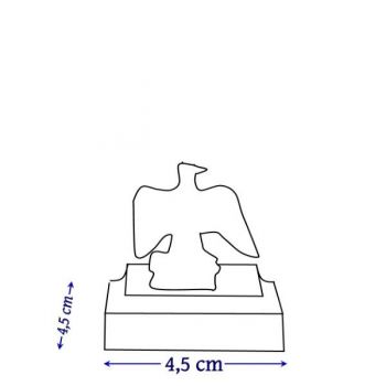 Aigle doré seul sur socle bois