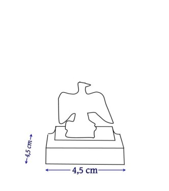 Aigle doré seul sur socle bois