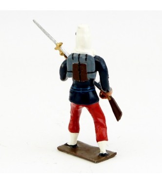 Légionnaire, tenue du débarquement de Cochinchine, avec fusil