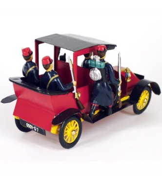 Taxi de la Marne rouge (Musée de l'Armée), 4 personnages, en coffret