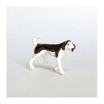 Chien de chasse à courre (Beagle) gueule vers la droite
