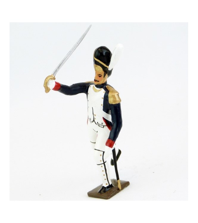 officier des grenadiers de la garde à l'assaut