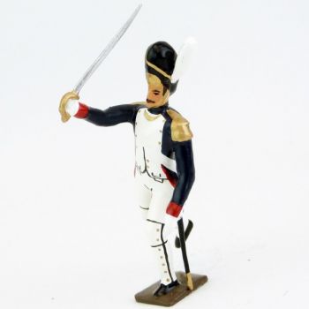 officier des grenadiers de la garde à l'assaut