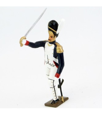 officier des grenadiers de la garde à l'assaut