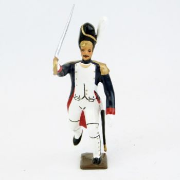 officier des grenadiers de la garde à l'assaut