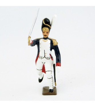 officier des grenadiers de la garde à l'assaut