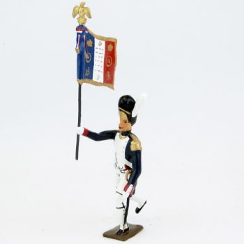 drapeau des grenadiers de la garde à l'assaut
