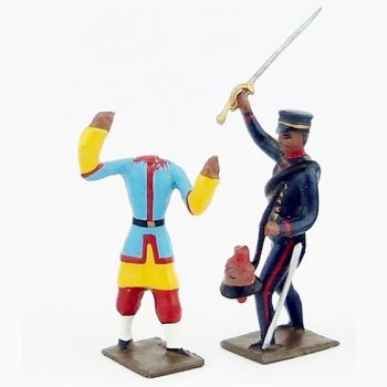 Officier japonais décapitant un chinois (guerre sino-japonaise 1894-1895)