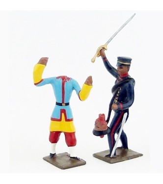 Officier japonais décapitant un chinois (guerre sino-japonaise 1894-1895)