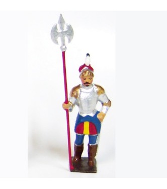 chevalier avec drapeau et bouclier