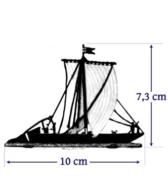 Gabare (ou gabarre) demi-ronde bosse, en coffret de présentation