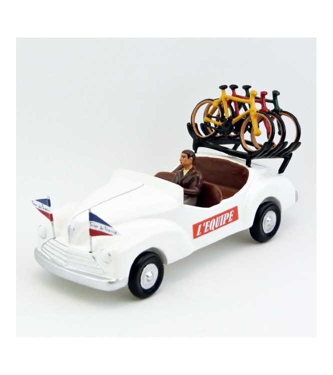 Peugeot 203 suiveuse avec porte-vélos (+ chauffeur)
