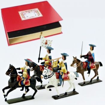 Gardes de Richelieu à cheval (1610), coffret de 4 cavaliers