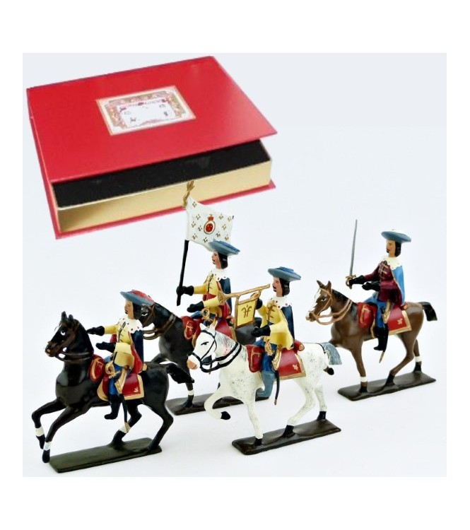 Gardes de Richelieu à cheval (1610), coffret de 4 cavaliers
