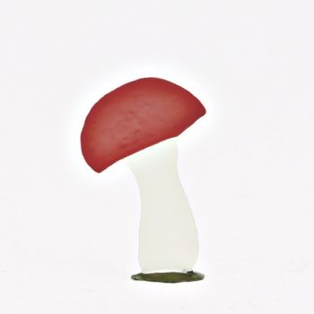 Petit champignon préhistorique rouge