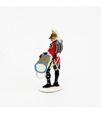 tambour du 1er régiment de dragons (plat d'étain)