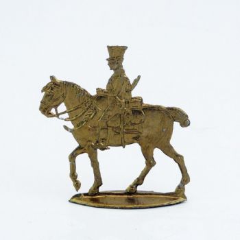 cavalier Empire doré (plat d'étain)