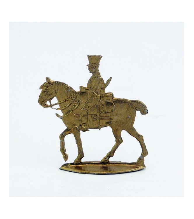 cavalier Empire doré (plat d'étain)