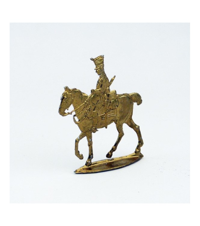 cavalier Empire doré (plat d'étain)