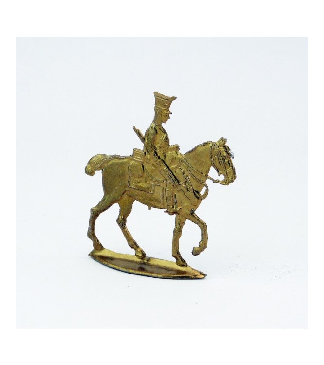 cavalier Empire doré (plat d'étain)