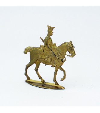 cavalier Empire doré (plat d'étain)