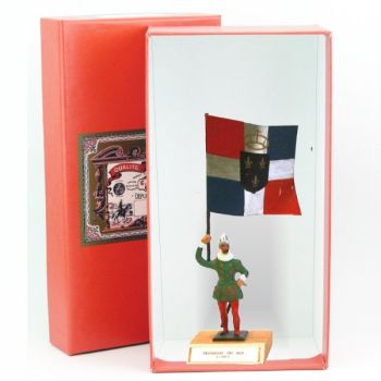 étendard du Régiment Du Roi (1589, Henri IV) en coffret