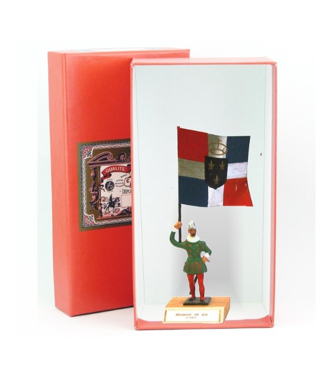 étendard du Régiment Du Roi (1589, Henri IV) en coffret