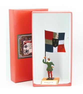 étendard du Régiment Du Roi (1589, Henri IV) en coffret