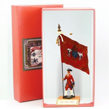 étendard Royal Garde Marine (1740, Louis XV) en coffret
