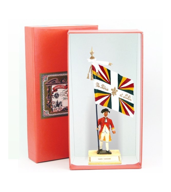 étendard de Salis-Samade (1782, Louis XVI) en coffret