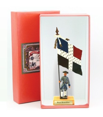 étendard du Royal Roussillon (1680, Louis XIV) en coffret