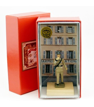 gendarme sifflant, tenue sable (gendarme de Saint-Tropez) en coffret de présenta