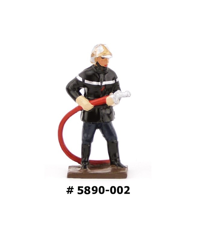 pompier avec lance à incendie (collection ''minis'' h.40 mm)